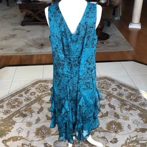 NWOT steampunk-ish Black and Teal dress